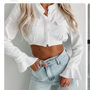 Crop button down